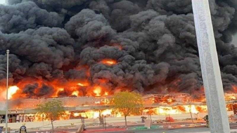 اندلاع حريق ضخم داخل شركة كهرباء بيروت