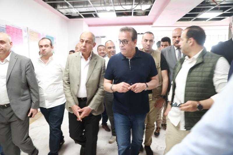وزير الصحة ومحافظ المنيا يتفقدان مشروعي إنشاء مستشفى مغاغة المركزي
