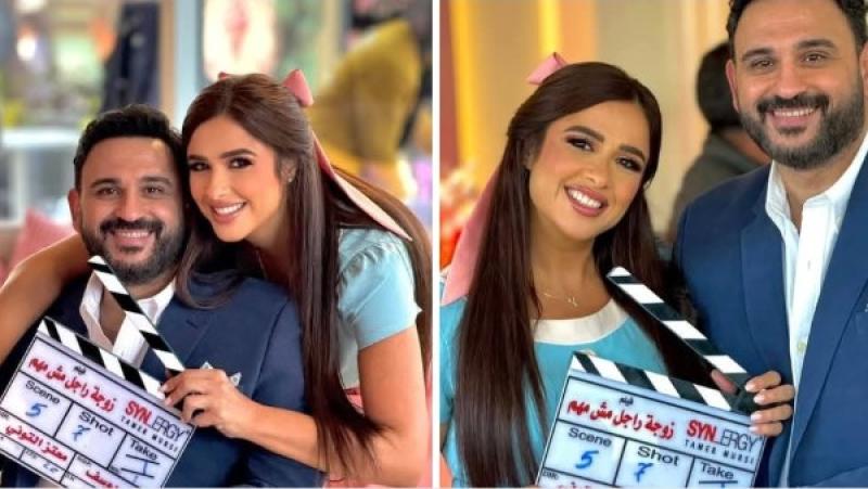 ياسمين عبدالعزيز وأكرم حسني