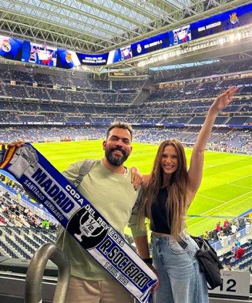 خالد عليش وميرهان عمرو يوثقان رحلتهما إلى مدريد وبرشلونة