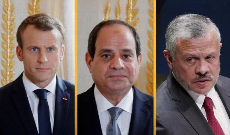 القمة الثلاثية بين السيسي وماكرون وعاهل الأردن 