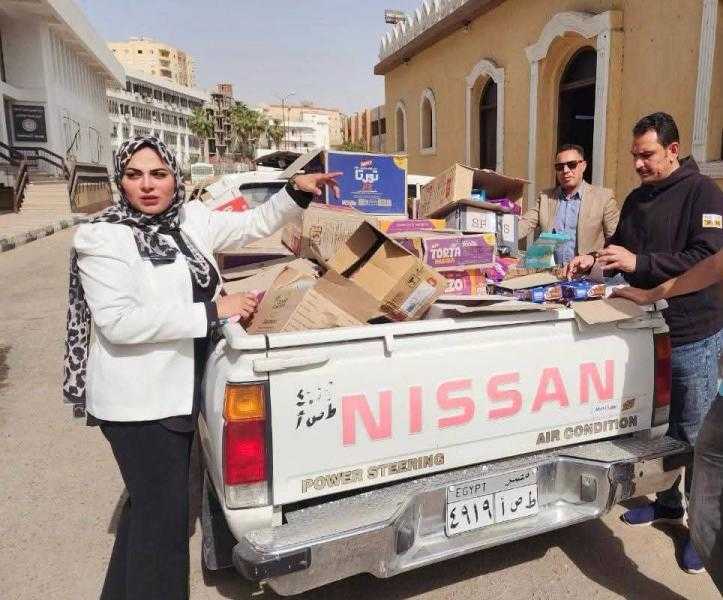 محافظ الإسماعيلية : ضبط ٥٠٠٠ قطعة من الشيكولاتة والبسكويت والعصائر منتهية الصلاحية