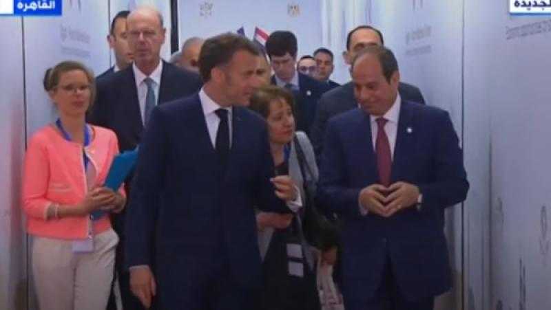 الرئيس السيسي وماكرون يشهدان فيلما تسجيليا بعنوان مصر وفرنسا شراكة استراتيجية.. فرص بلا حدود