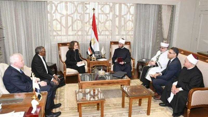 وزير الأوقاف لوفد كنائسي: مصر ترفض تهجير الفلسطينيين وتدعم صمودهم وثباتهم
