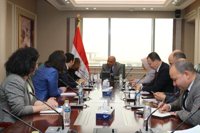 وزير الكهرباء يبحث مع وفد مجموعة ”E D F ” الفرنسية سبل تعزيز التعاون في مجالات الطاقات المتجددة