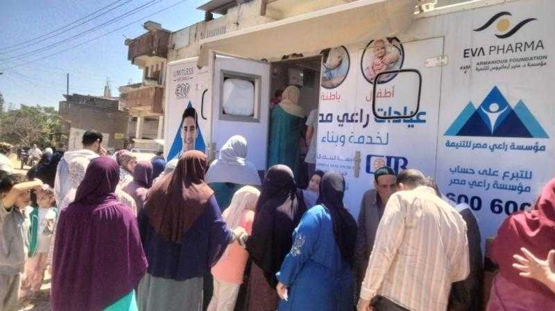 تقديم خدمات طبية متكاملة لـ 1100 مواطن من الفئات الأكثر احتياجاً بالبحيرة