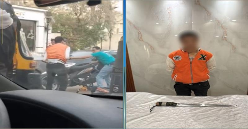 مسجل خطر يمزق جسد شاب لخلافات على أولوية المرور بالمعادى