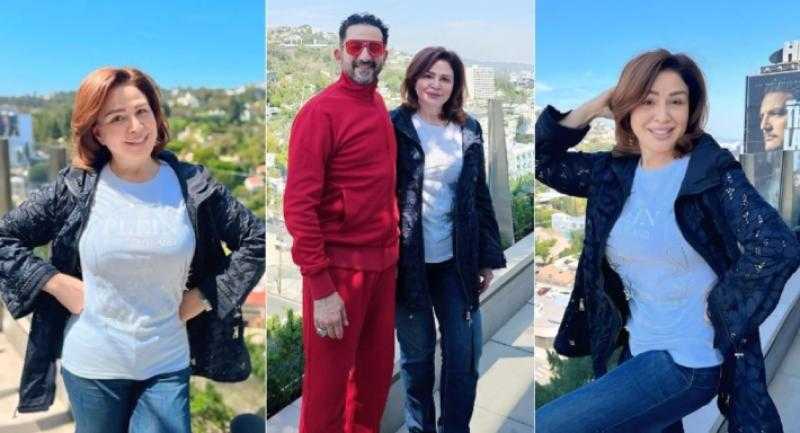 أحمد حلمي يرافق إلهام شاهين في جولتها بكاليفورنيا