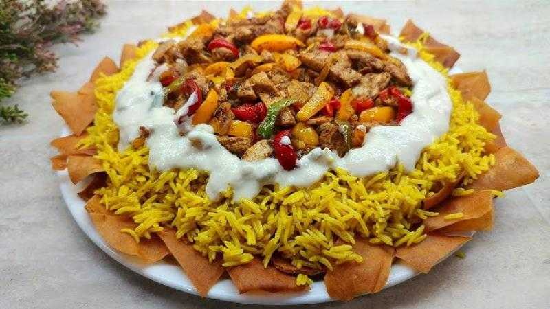 طريقة عمل فتة شاورما الدجاج