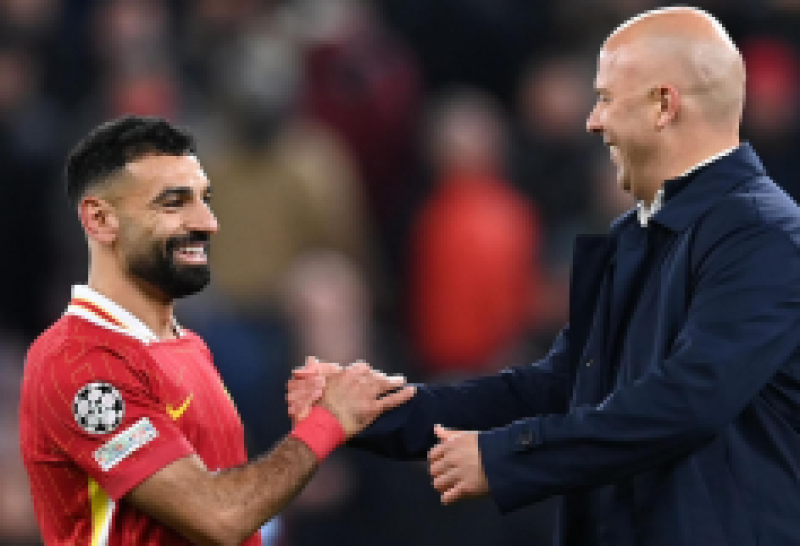 أرني سلوت ومحمد صلاح