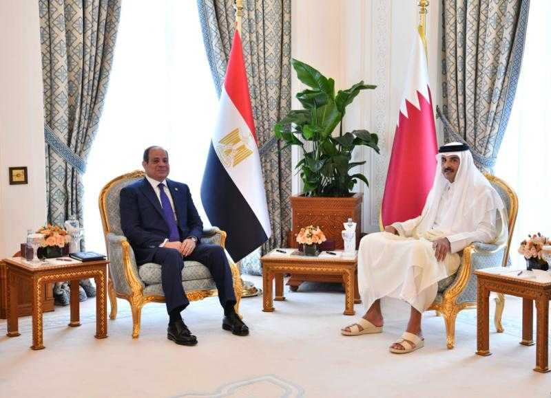 الرئيس السيسي يغادر العاصمة القطرية الدوحة