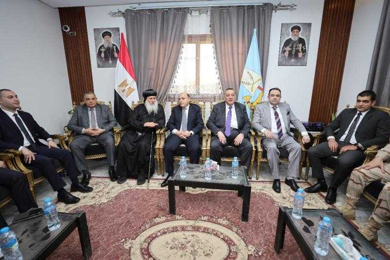 محافظ كفرالشيخ يشهد الاحتفالات بعيد القيامة المجيد بكنيسة مارمينا والبابا كيرلس بعاصمة المحافظة