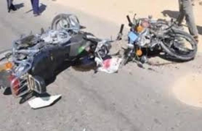 حادث تصادم  دراجتين بخاريتين