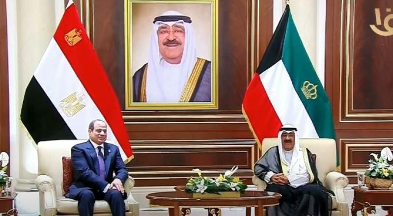 السيسي وأمير الكويت يؤكدان دعمها الكامل للخطة العربية للتعافي وإعادة إعمار غزة
