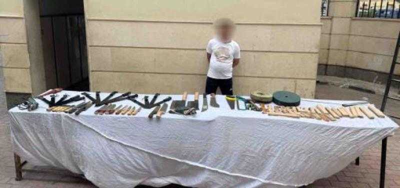 ضبط ورشة لتصنيع الأسلحة البيضاء  فى السيدة زينب