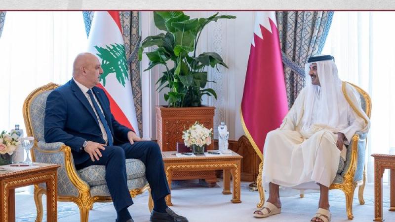 أمير قطر ورئيس لبنان