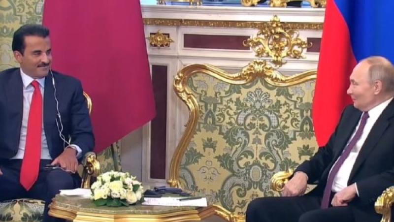أمير قطر و بوتين 