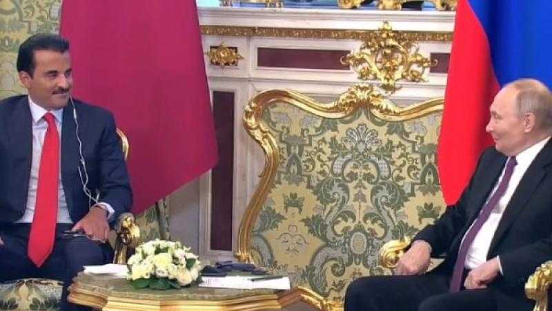 أمير قطر من موسكو : لا يوجد سلام بدون دولة فلسطينية مستقلة