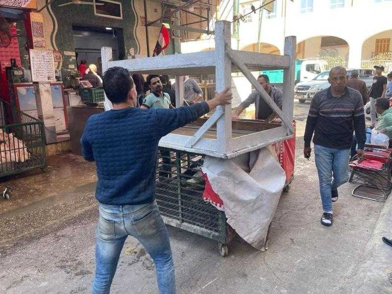 حي الشرق ببورسعيد يواصل الحملات المكبرة لإزالة المخالفات والتعديات بمنطقة البازار