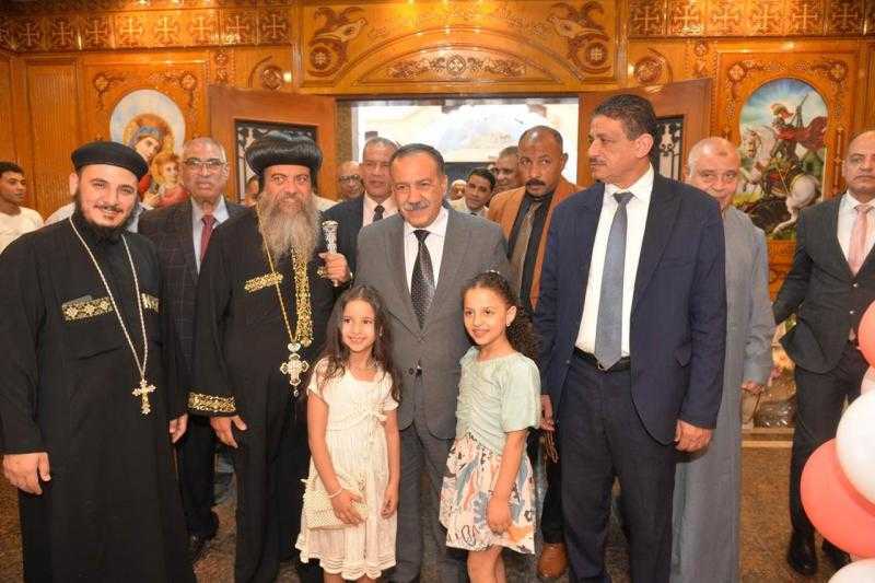محافظ أسيوط يزور مطرانيات الدير المحرق والقوصية وديروط ومنفلوط والانجيلية الأولى والثانية للتهنئة بعيد القيامة المجيد