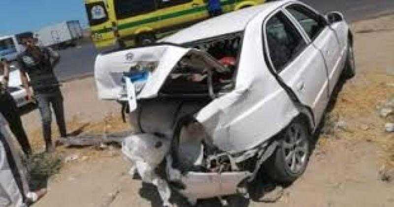 6 مصابين بينهم أجانب في حادث تصادم 3 سيارات بطريق وادي الريان في الفيوم