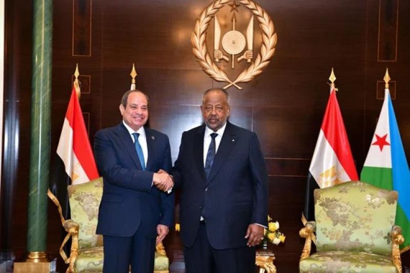 نص كلمة الرئيس السيسى فى المؤتمر الصحفى المشترك مع نظيره الجيبوتى