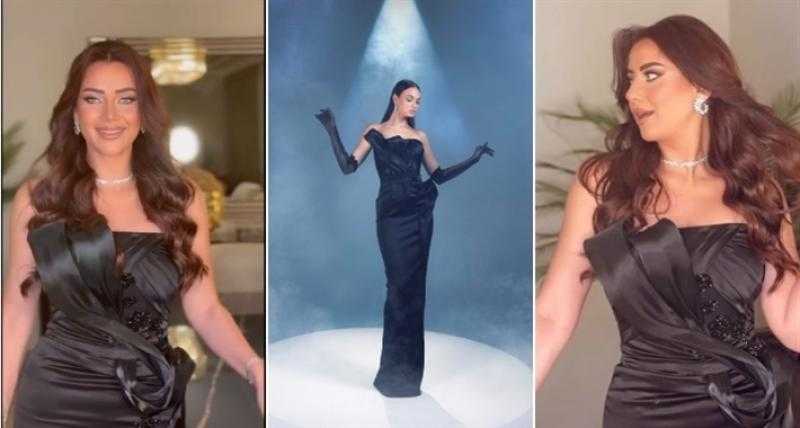 رضوى الشربيني تتألق بفستان أسود في حفل زفاف ليلى أحمد زاهر