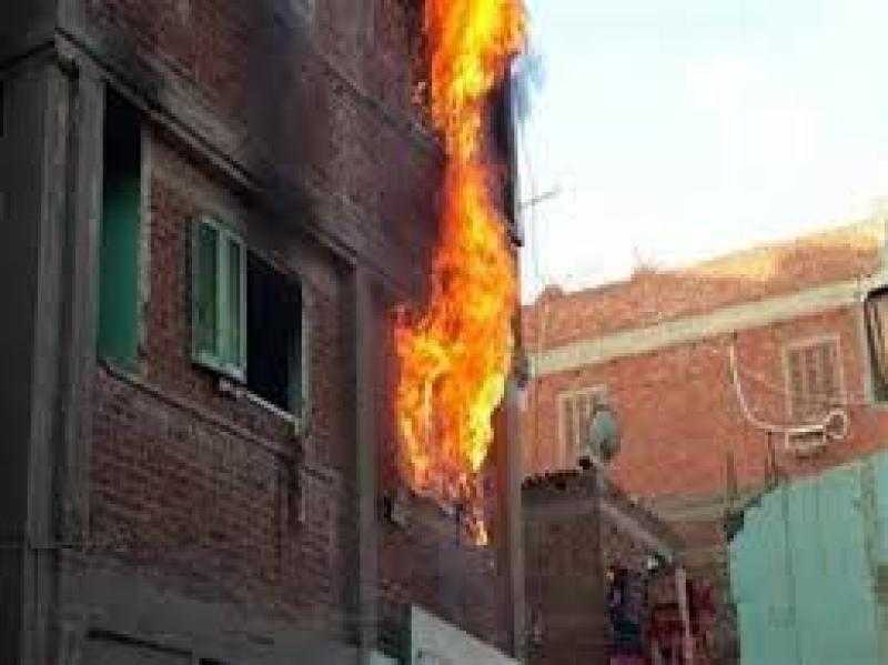 حريق هائل داخل شقة سكنية في بولاق الدكرور