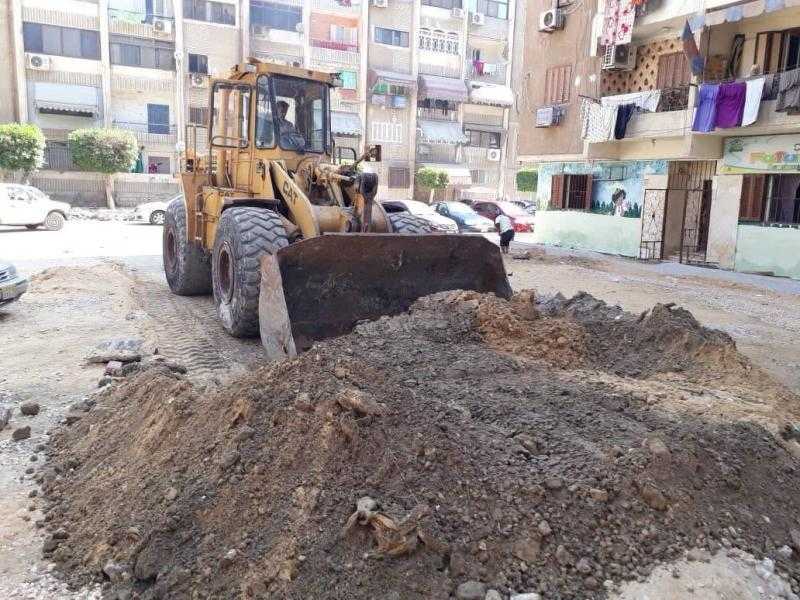 استمرار أعمال تطوير مساكن الحزب الوطني ببورفؤاد ضمن خطة متكاملة لرفع كفاءة الطرق والمرافق