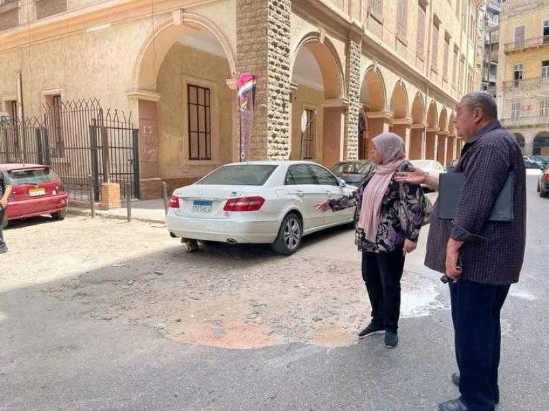 استمرار أعمال إعادة الشيء لأصله بشوارع حى الشرق بمحافظة بورسعيد