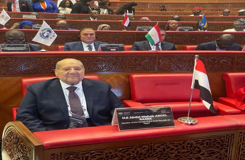 المستشار عبدالوهاب عبدالرازق رئيس مجلس الشيوخ في فعاليات من منتدى الحوار البرلماني