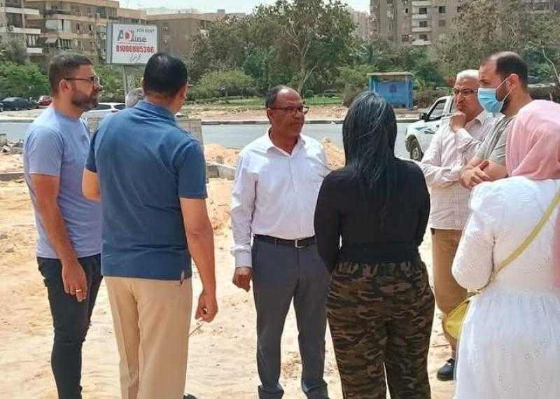 نائب محافظ القاهرة للمنطقة الجنوبية يتفقد مراحل اعمال تطوير ميدان شارع الخمسين بزهراء المعادي