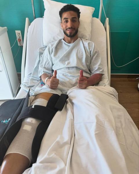 محمد عبد المنعم يعلق بعد جراحة الرباط الصليبي: ”الحمد لله دائمًا وأبدًا”