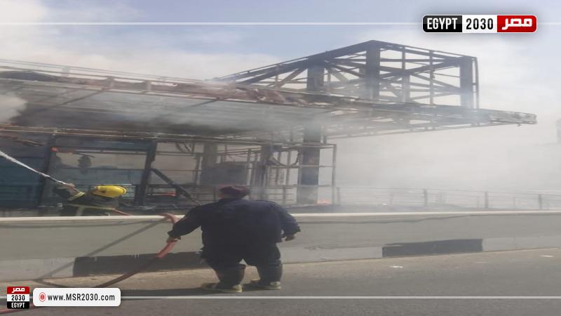 حريق مولد كهرباء بمحطة الأتوبيس الترددي