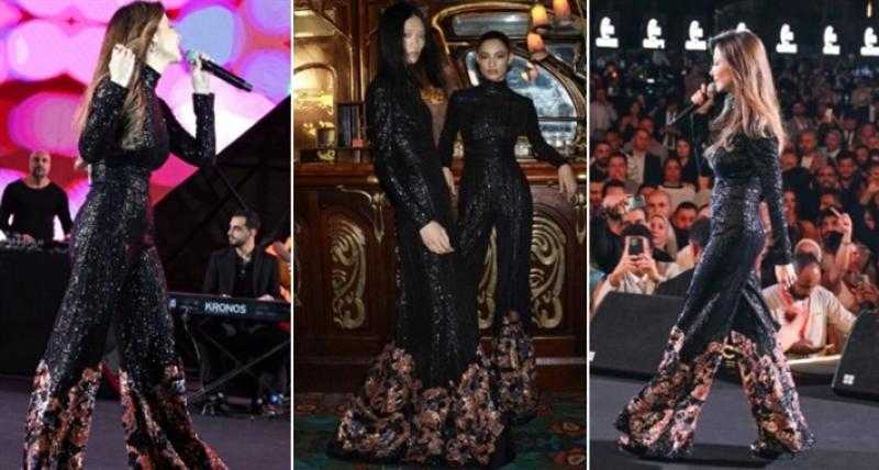 سعرها 507 آلاف جنيه.. نانسي عجرم بجمبسوت لامع في حفلها بمصر