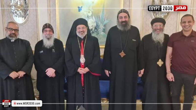 نيافة الأنبا توما يزور مقر الأقباط الأرثوذكس