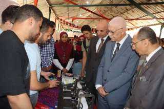 رئيس جامعة المنوفية يفتتح معرضي كلية الهندسة الإلكترونية للمشروعات الطلابية والصناعات الحرفية والتكنولوجية لذوي الهمم