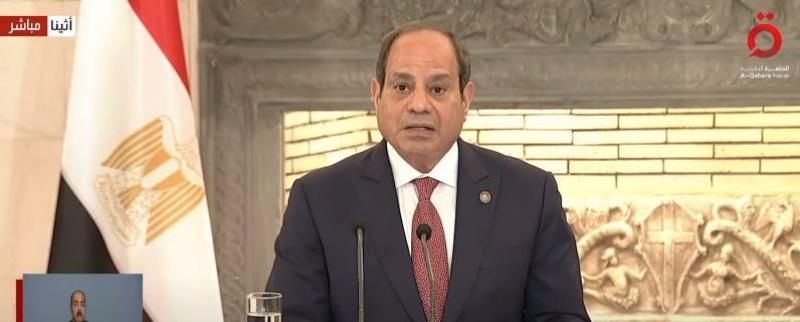السيسي: نتطلع لاستمرار دعم الاتحاد الأوروبي لمشروع الربط الكهربائي مع اليونان
