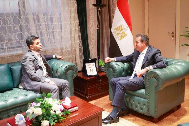 وزير الصحة يستقبل وفد مجموعة برجيل الطبية لبحث سبل التعاون المشترك بالقطاع الصحي
