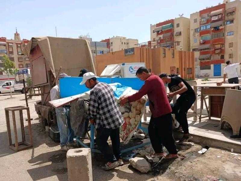 حي الضواحي ببورسعيد يواصل حملات رفع الاشغالات والعودة لخطوط التنظيم