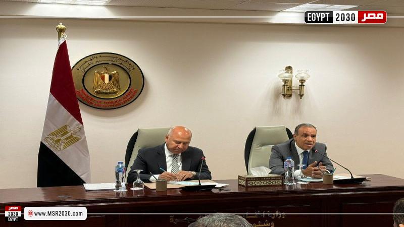 وزير الخارجية والهجرة يستقبل الفريق كامل الوزير، نائب رئيس مجلس الوزراء للتنمية الصناعية