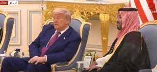 ولي العهد السعودي يستقبل الرئيس الأمريكي ترامب بقصر اليمامة