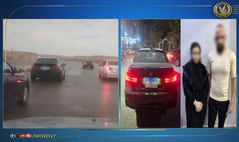 الأمن يكشف حقيقة فيديو مشاجرة داخل سيارة على طريق سريع بالجيزة
