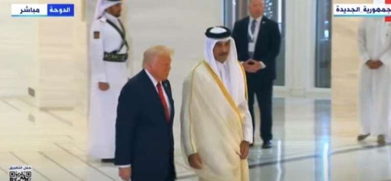 جانب من استقبال ترامب بالدوحة