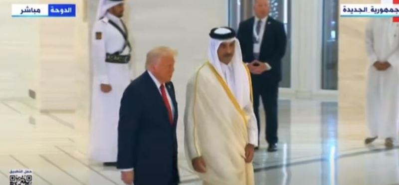الرئيس الأمريكي يصل الدوحة ثاني محطات جولته الخليجية