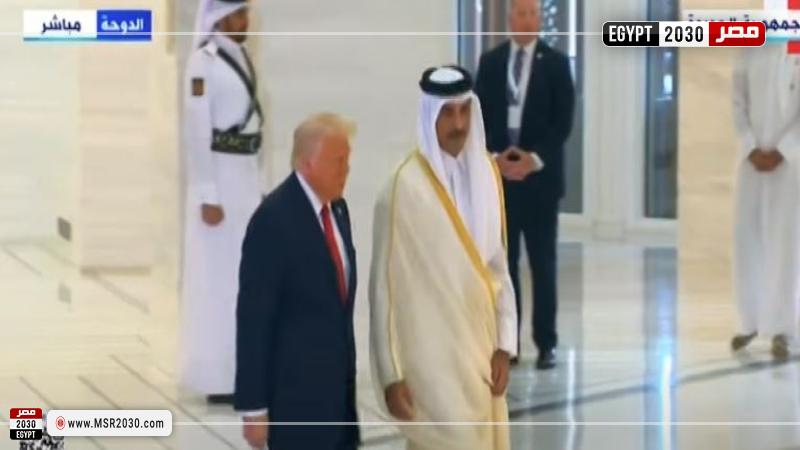 جانب من استقبال ترامب بالدوحة
