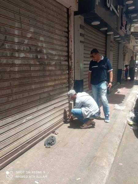 غلق وتشميع محلين للخردة  بحي الزهور ببورسعيد