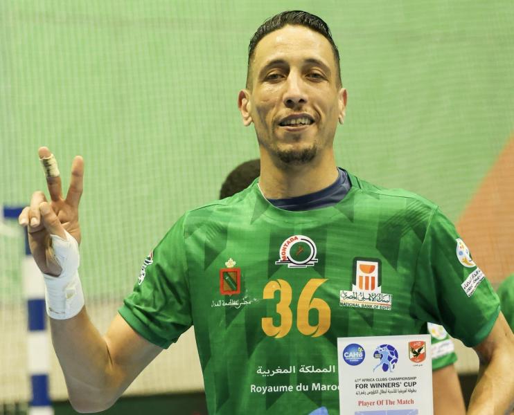كأس الكؤوس الإفريقية لليد| إبراهيم حفيظ أفضل لاعب في مباراة منتدى وجينيس كينشاسا