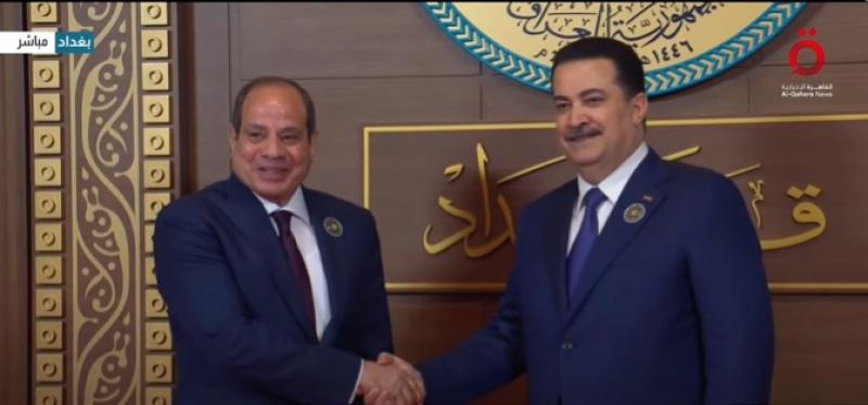 الرئيس السيسي يصل مقر انعقاد القمة العربية الـ 34 ببغداد
