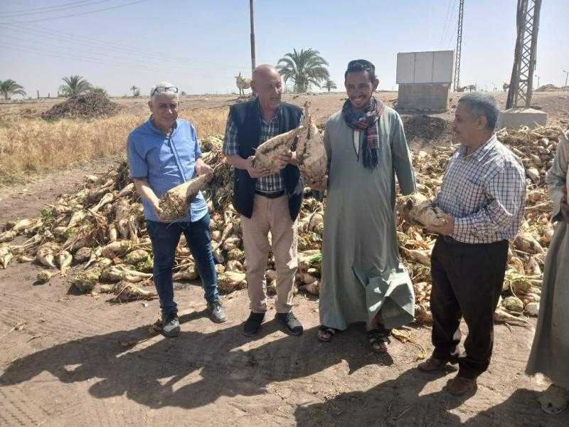 وكيل وزارة الزراعة بأسيوط يتفقد زراعات البنجر وحصاد وتوريد القمح بمركز أسيوط